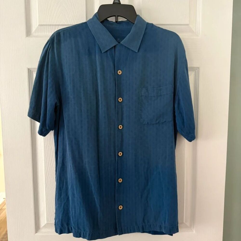Tommy Bahama blue silk shirt Size S
